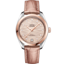 海马<span class="nowrap">系列</span> 34毫米, 精钢-Sedna™ 18k金表壳 搭配 皮表带 - 22023342059001