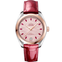 海马<span class="nowrap">系列</span> 34毫米, 精钢-Sedna™ 18k金表壳 搭配 皮表带 - 22023342060001