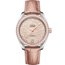 海马<span class="nowrap">系列</span> 34毫米, 精钢-Sedna™ 18k金表壳 搭配 皮表带 - 22028342059001