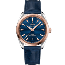 海马<span class="nowrap">系列</span> 38毫米, 精钢-Sedna™ 18k金表壳 搭配 皮表带 - 22023382003001