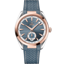 海马系列 AQUA TERRA 150米<span class="nowrap">腕表</span> 41毫米, 精钢-Sedna&trade; 18k金表壳 搭配 橡胶表带 - 22022412103001