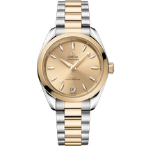 海马<span class="nowrap">系列</span> 34毫米, 精钢-Moonshine 18k金 搭配 精钢-Moonshine 18k金 - 22020342008001