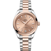 海马<span class="nowrap">系列</span> 34毫米, 精钢-Sedna™ 18k金表壳 搭配 精钢-Sedna™ 18k金表链 - 22020342010001