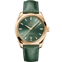 海马系列AQUA TERRA SHADES<span class="nowrap">腕表</span> 38毫米, Moonshine 18k金表壳 搭配 皮革 - 22053382010001