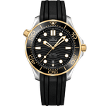 海马<span class="nowrap">系列</span> 42毫米, 精钢-黄色18 k金表壳 搭配 橡胶表带 - 21022422001001