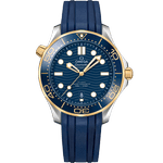 海马<span class="nowrap">系列</span> 42毫米, 精钢-黄色18 k金表壳 搭配 橡胶表带 - 21022422003001