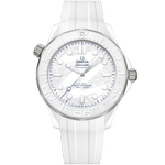 海马<span class="nowrap">系列</span> 43.5毫米, 白色陶瓷表壳-钛金属表壳 搭配 橡胶表带 - 52292442004001