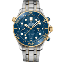 海马<span class="nowrap">系列</span> 44毫米, 精钢-黄色18 k金表壳 搭配 精钢-黄色18 k金表链 - 21020445103001