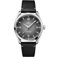 海马系列 欧米茄铁霸<span class="nowrap">腕表</span> 38毫米, 精钢表壳 搭配 皮表带 - 23512382006001