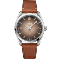 海马系列 欧米茄铁霸<span class="nowrap">腕表</span> 38毫米, 精钢表壳 搭配 皮表带 - 23512382013001