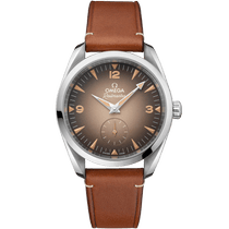 海马系列 欧米茄铁霸<span class="nowrap">腕表</span> 38毫米, 精钢表壳 搭配 皮表带 - 23512382013001