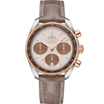 超霸<span class="nowrap">系列</span> 38毫米, 精钢-Sedna™ 18k金表壳 搭配 皮表带 - 32423385002002