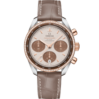 超霸系列 超霸38毫米<span class="nowrap">腕表</span> 38毫米, 精钢-Sedna™ 18k金表壳 搭配 皮表带 - 32428385002002