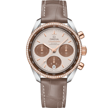 超霸系列 超霸38毫米<span class="nowrap">腕表</span> 38毫米, 精钢-Sedna™ 18k金表壳 搭配 皮表带 - 32428385002002