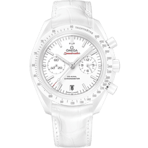 超霸系列 月之暗面<span class="nowrap">腕表</span> 44.25毫米, 白色陶瓷表壳 搭配 皮表带 - 31193445104002