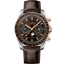 超霸<span class="nowrap">系列</span> 44.25毫米, 精钢-Sedna™ 18k金表壳 搭配 皮表带 - 30423445213001