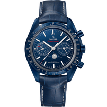 超霸系列 月相<span class="nowrap">功能</span> 44.25毫米, 蓝色陶瓷 搭配 皮表带 - 30493445203001