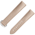 两件式<span class="nowrap">表带</span> - 米色素革表带，搭配折叠表扣 - 032Z017131W