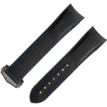 两件式<span class="nowrap">表带</span> - 黑色橡胶表带，搭配折叠表扣，适用于海马系列海洋宇宙600米腕表 - 032CVZ005518W