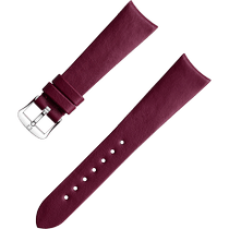 两件式<span class="nowrap">表带</span> - 勃艮第红色素革表带，搭配针扣 - 032Z017136W