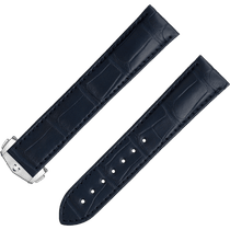 两件式<span class="nowrap">表带</span> - 深蓝色鳄鱼皮表带，搭配折叠表扣 - 032CUZ007465W