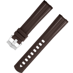 两件式<span class="nowrap">表带</span> - 棕色橡胶表带，搭配针扣，适用于海马系列300米潜水表 - 032Z021188W