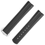 两件式<span class="nowrap">表带</span> - 灰色橡胶表带，搭配折叠表扣，适用于海马系列300米潜水表 - 032Z020496W