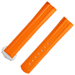 两件式<span class="nowrap">表带</span> - 橙色橡胶表带，搭配折叠表扣，适用于海马系列300米潜水表 - 032Z020499W