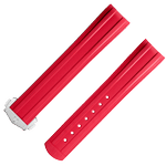两件式<span class="nowrap">表带</span> - 红色橡胶表带，搭配折叠表扣，适用于海马系列300米潜水表 - 032Z019021W