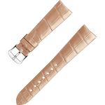 两件式<span class="nowrap">表带</span> - 亮面米色鳄鱼皮表带，搭配针扣 - 032CUZ013034W