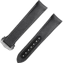 两件式<span class="nowrap">表带</span> - 灰色织物表带，搭配折叠表扣，适用于超霸系列“月之暗面”腕表 - 032Z020350W